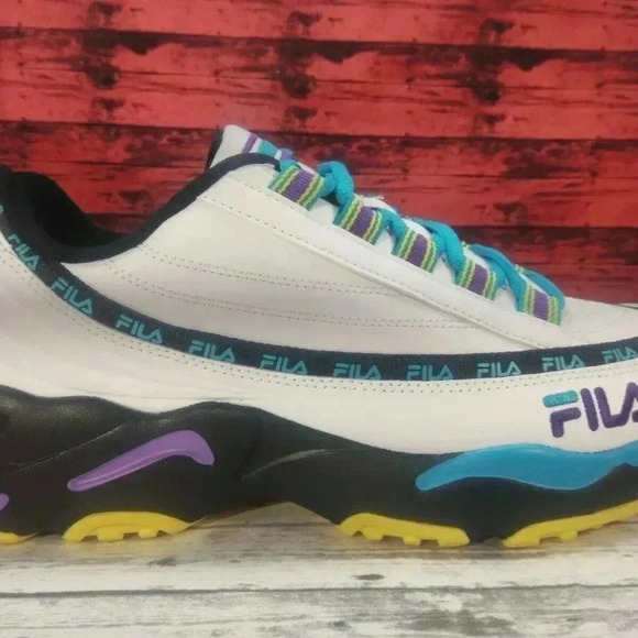 Fila Mens DRST 97 Leather Trainer Logo Sneakers Shoes sz 10.5 main image 4